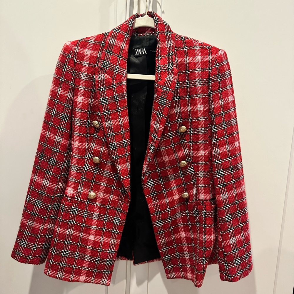 Red Zara Blazer